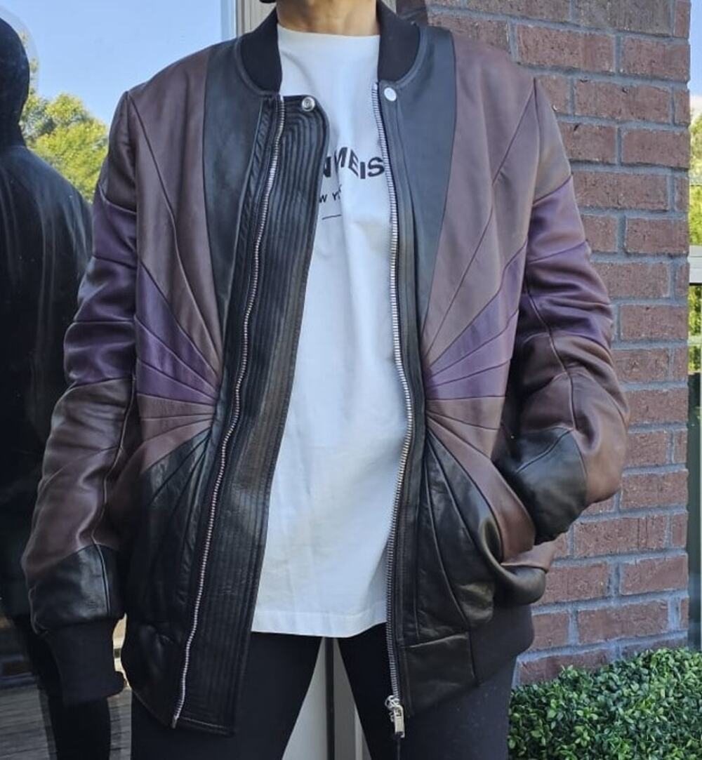 Rick Owens men’s leather jacket, LUXOR F/W 2023 collection, size 50 Medium